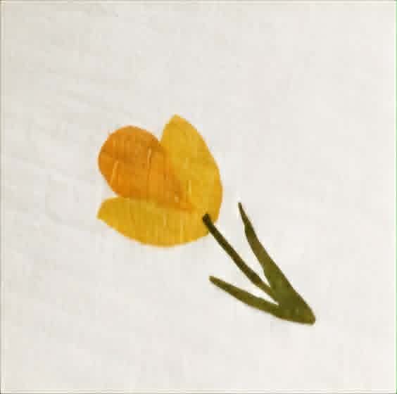 Motif: Blanc (Fleures jaunes)